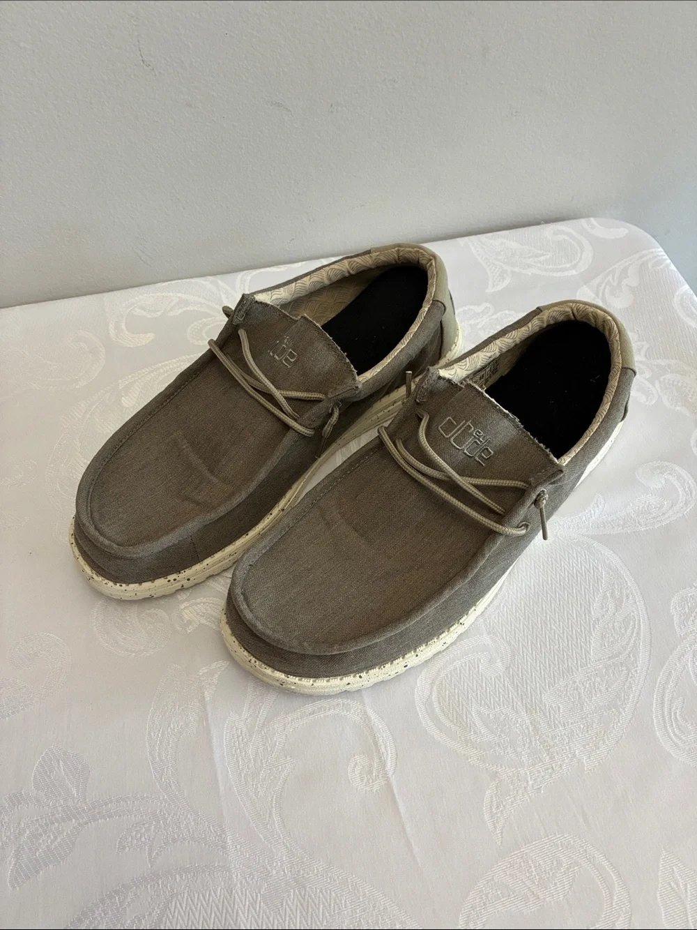 Hey Dude Men's Casual Slip-On Loafers in Taupe